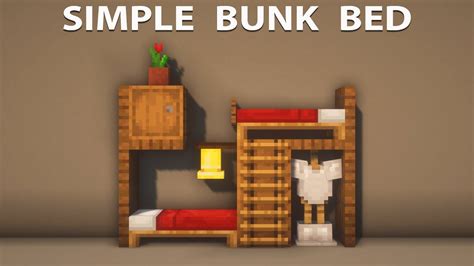 Bunk bed minecraft - For better bed design, it’s recommended that you already have a secure base with large spacing to work with. Table of contents. 12 Awesome Minecraft Bed Design Ideas. Simple Bunk Bed Design. Hidden Bed Design. Aqua Bed Design. Bed Design with Pet Hideout. Enchanted Fairy Bed Design. Wooden Mansion Bed Design.